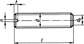 DIN 551 - stavěcí šroub s drážkou a plochým koncem