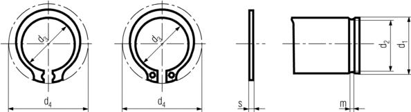DIN 471 - pojistné kroužky pod hřídel