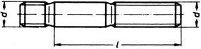 DIN 938 - závrtné šrouby se zápichy (1d)